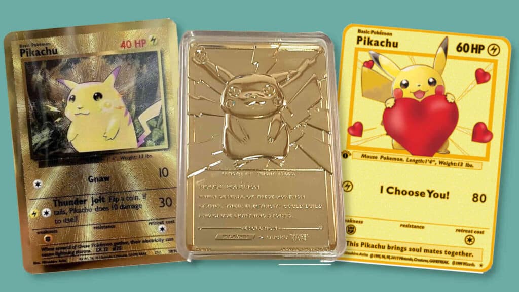 gold pokemon cards